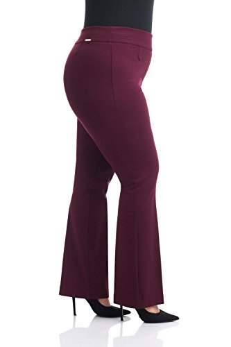 Image of Rekucci Curvy Woman Secret Figure Knit Bootcut Plus Size Pant w /Tummy Control