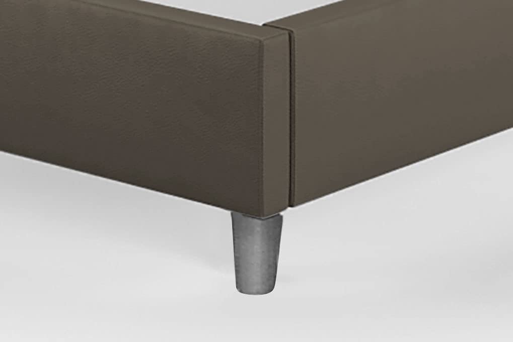 BiBi Relax Letto Matrimoniale Imbottito in Ecopelle | Testiera Imbottita, Telaio Ideale per Tutti i materassi 160 x 190 cm: Memory Foam, Poliuretano, Lattice o a Molle. 100% Made in Italy