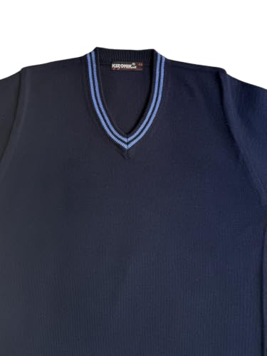 Image of Boy's School Uniform Lining Full Sleeves Sweater - Daffodil