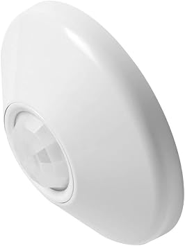 Acuity Controls NCM PDT 9 RJB nLight Low Voltage Ceiling Mount Sensor, Passive Dual Technology, Small Motion/Standard Range 360 Lens, Rear RJ-45 Ports, White