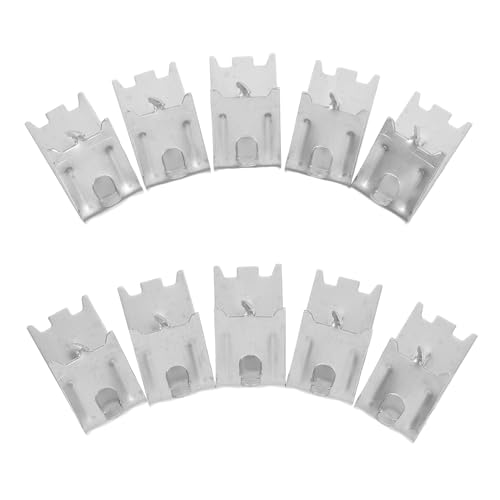 FONDOTIN Clips para Estantes de Refrigerador y Congelador 10 Piezas Soporte Ajustable de 10 MM Resistente y Duradero Accesorios para Organización Doméstica y Comercial