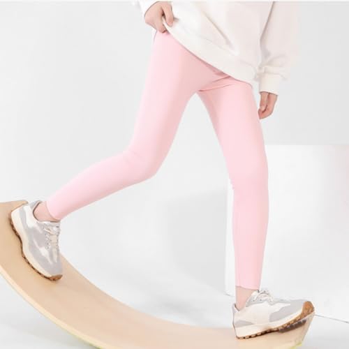 Children's Sports Warm Leggings Tights Winter Yoga Athletic High Rise Yoga Pants Elastic Sporty Funny High Waisted Kids Girls Joggers Compression Gym Cute Tummy Control Stretch Scrunch Red3