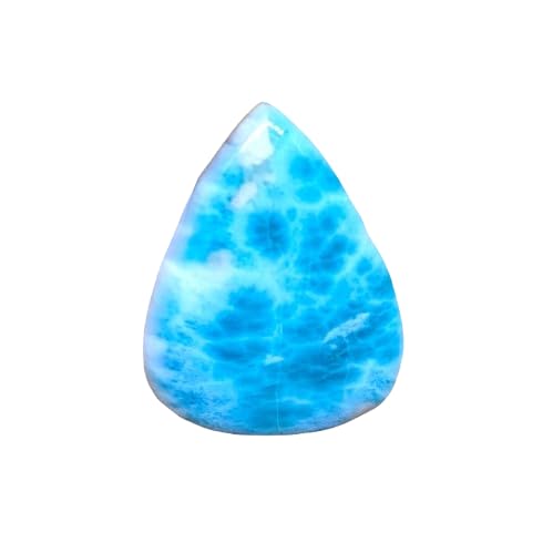 Larimar naturel en cabochon poire 44x33mm pour création de bijoux