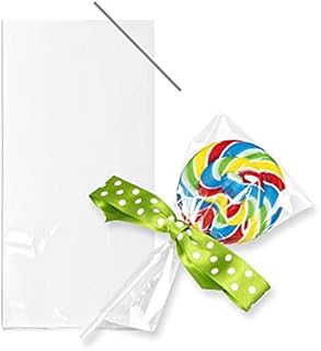 Anniversary House Gold Polka Dot Cello Bags with Twist Ties,12.5 x 28.5 CM