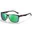 Black Frame Black Temple Revo Green Lens