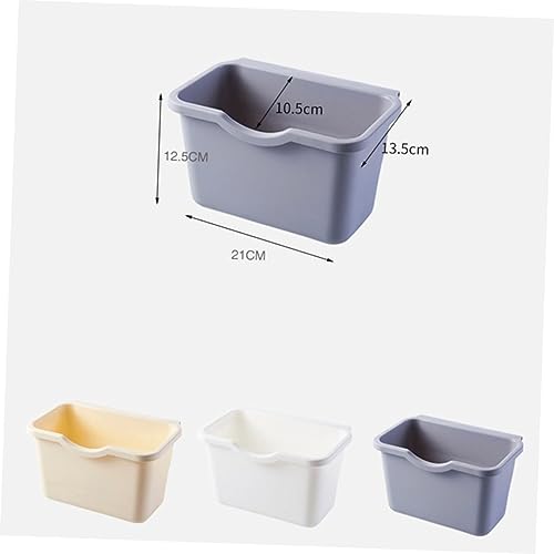 Caneca de basura colgante para puerta de gabinete gris miniatura 2