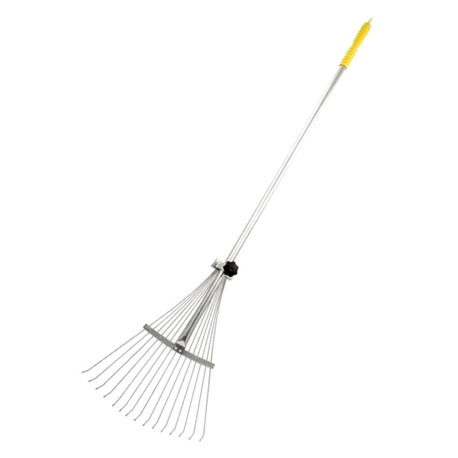 Garden Rake, Adjustable Rake for Gardening - 120 cm / 47″, Moss Removal Rake, Quick Clean Up of Lawns and Yards, Soil Rake, Artificial Grass Rake - Ideal Gardening Tool