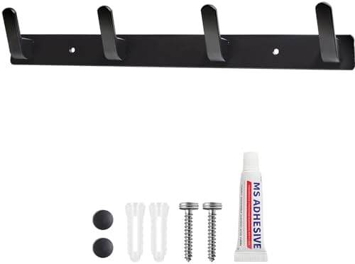 Sevenpers Coat Hangers Wall Mounted, Wall Coat Racks (2 Pack), Heavy Duty Coat Hooks, Wall Hanger with 5 Hooks, Clothes Hooks and Wall Hooks for Hanging Coats, Towels, Bags