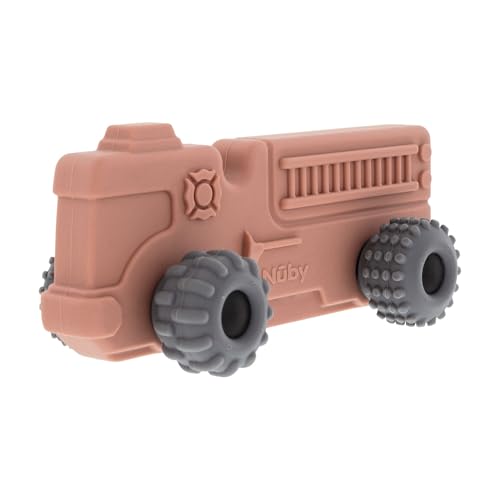 Nuby Silicone Teether Toy for Babies – Textured Teething Car with Moving Wheels, Easy to Hold, Soothes Sore Gums, Encourages Tactile Development &...