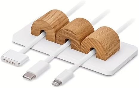 Magnetic Cable Organizer for Desk - Silicone Cord Management Clips for Cell Phone Charging Cables - Self-Adhesive Desktop Wire Holder & Keeper - Aesthetic Office Accessory Gift for Cable Tidiness
