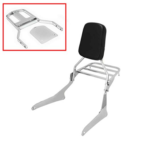 Passanger Backrest Sissy Bar + Luggage Rack For Yamaha V Star 1300 XVS1300A Midnight Star Heavy-Duty