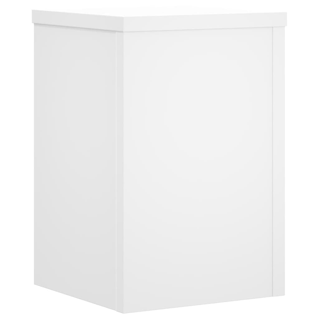 vidaXL Supporti per Piante 2 pz Bianchi 25x25x35 cm Legno Multistrato, Supporto per Fiori, Porta Fiori, Supporto per Piante da Interno, Porta Piante