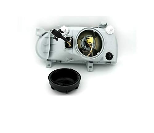 Faro delantero izquierdo faro lateral conductor montaje proyector luz delantera coche coche luz cromo lhd faros compatibles con volkswagen golf 3 1991 1992 1993 1994 1995 1996 1997 VP439L