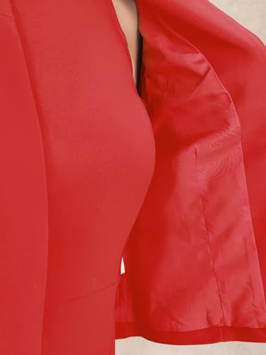Image of Allegra K 2 Piece Suit Dress Set for Women's Cropped Blazer and Sleeveless Mermaid Business Dress