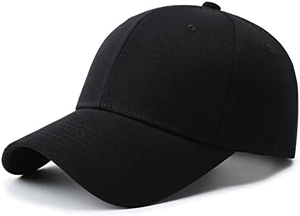NPQQUAN Stiff Structured Front Panels Baseball Cap Golf Dad Hat for Women and Men Hat Black