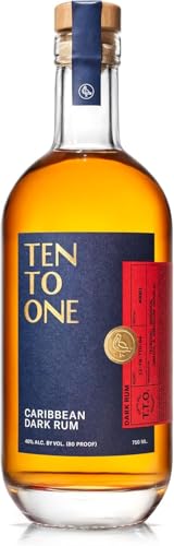 Ten To One Caribbean Dark Rum | 70cl, 40% ABV | Smooth Small Batch Rum