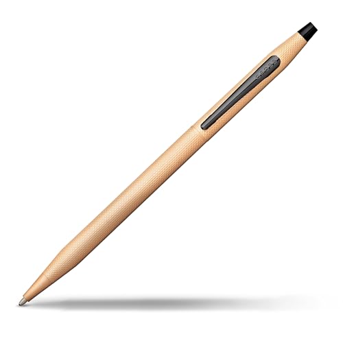 Cross Classic Century Brushed Rose-Gold PVD Ballpoint Pen - Refillable Pen for Effortless Writing - Black Ink - Durable Construction - Premier Distinctive Look - Gift-Ready
