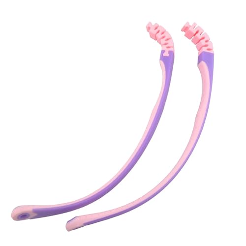 Genérico 1 par de patillas de silicona for gafas infantiles, repuesto y accesorios de reparación KF002(Purple Pink)