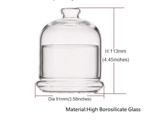 Image of Ask Me Glass Bell Jar Collection | 5 Inch Glass Dome Food Container | Decorative Storage Jar with Lid for Kitchen, Snacks, Sweets, Cakes & Home Decor | Clear Display Cloche Dome Jar (1)