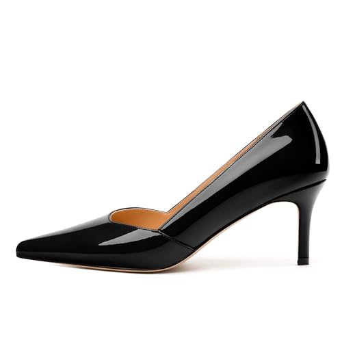 Women's Closed Toe High Stiletto Heels Dress Pointed Toe Daily Patent Pumps Shoes2