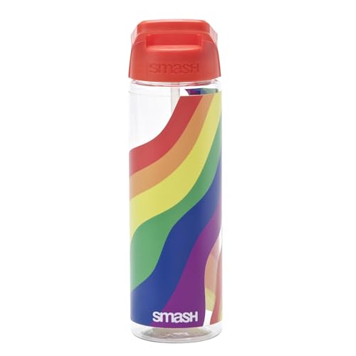 Smash Rainbow Water Bottle with Straw 700ml