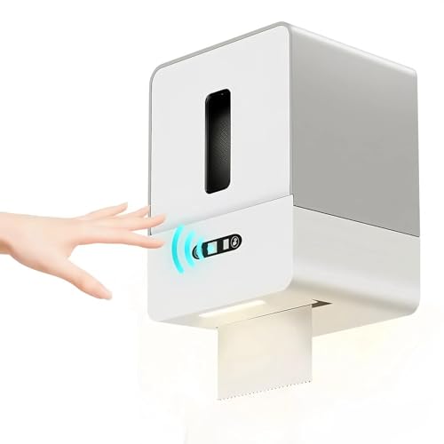 ASHATA Dispensador Automático de Toallas de Papel, Dispensador Automático de Toallas de Papel en Rollo sin Contacto, Montaje en Pared con Luz Nocturna, para Baños, Cocinas, Hoteles, (Grey) ASHATA Dispensador Automático de Toallas de Papel, Dispensador Automático de Toallas de Papel en Rollo sin Contacto, Montaje en Pared con Luz Nocturna, para Baños, Cocinas, Hoteles, (Grey)