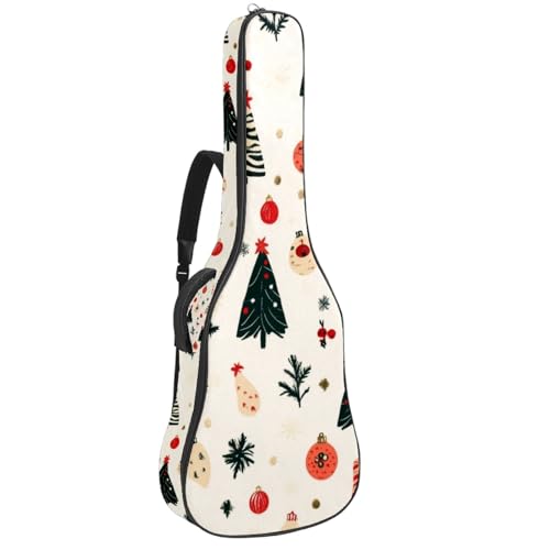 Étui souple pour guitare acoustique motif de Noël, cadeau musicien