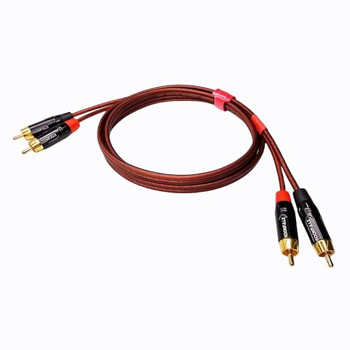 KOOKFJLLZ Technics Turntable Phono Cable | RCA Stereo Subwoofer Audio Cable | Hi-Fi 4N OFC RCA Cable(5 Feet)