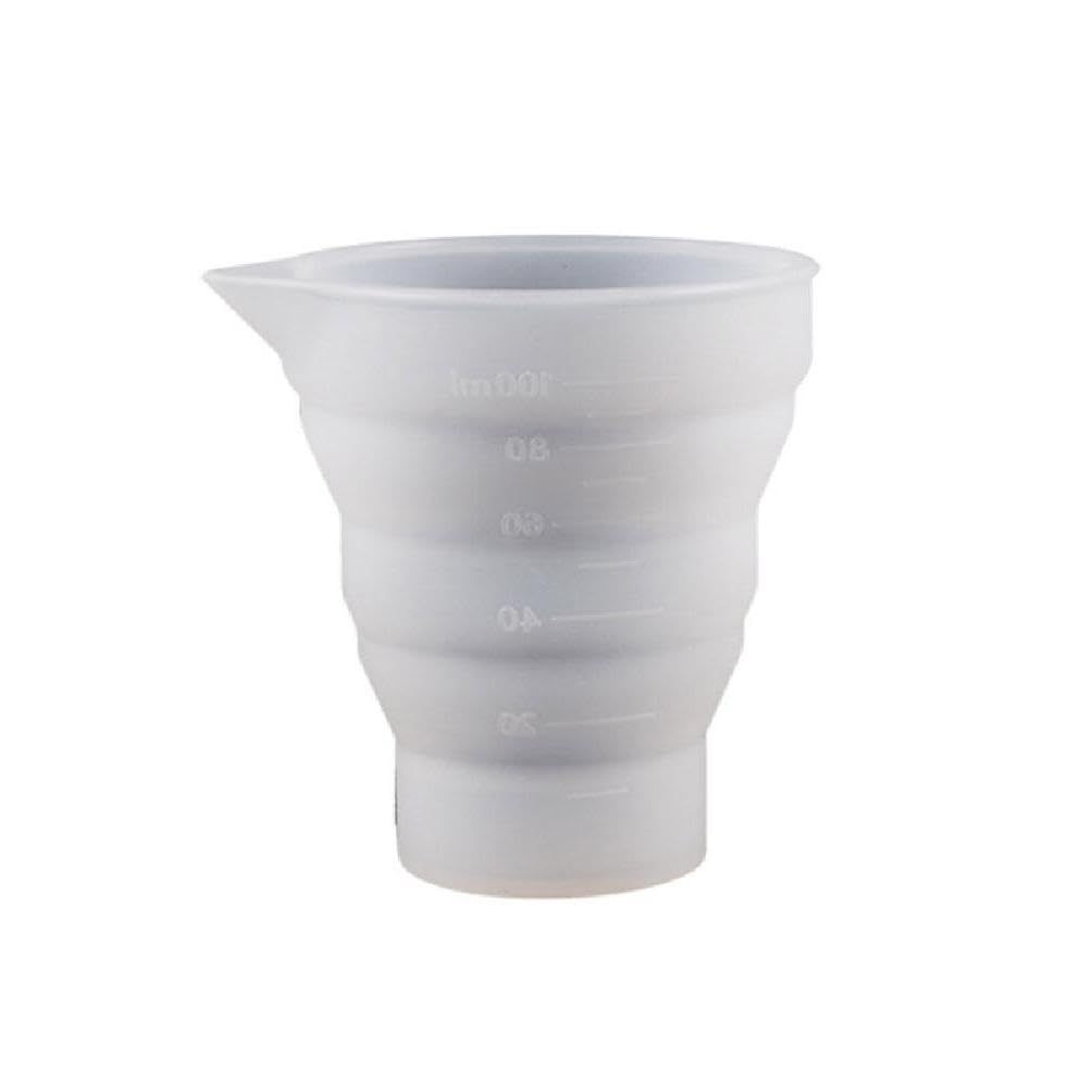 FUZYXIH Collapsible Silicone Measuring Tool Molds Dispensing Cup Clear Crystal Epoxy Resin Molds For DIY Epoxy Resin Projects Flexible Silicone Measuring Cup