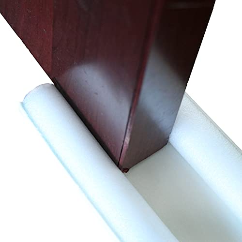 Tür-Zugluftstopper, 2 Stück, 94 cm, Untertür-Zugluftstopper aus Schaumstoff, Lärm, Brise, Blocker, Schalldämmung, staubdicht, verstellbar, Türdichtung, Türdichtung, weiß Cover