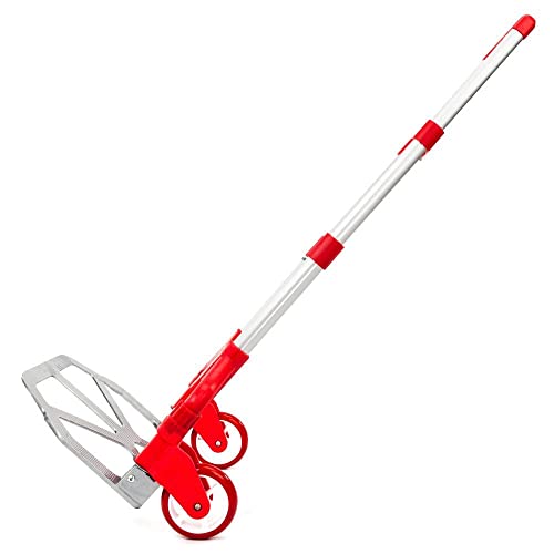 Carretilla plegable portátil de aluminio 165lb capacidad miniatura 6