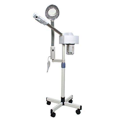 Zeny Pro 2in1 Hot Salon Ozone Facial Steamer w/ 5x Desktop LED Magnifying Magnifier Floor Lamp Combo (#1)
