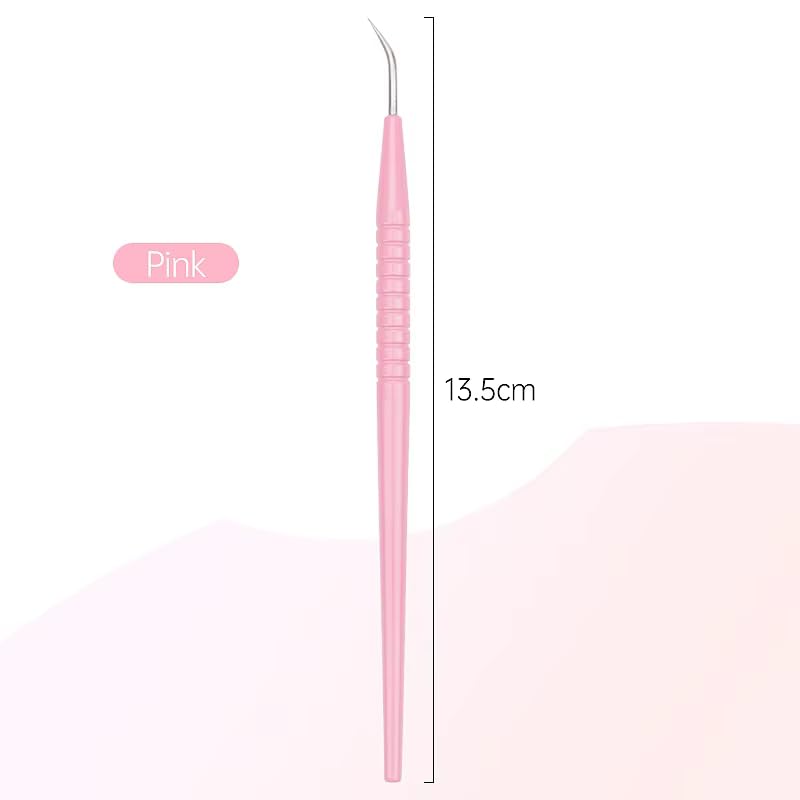 Eyelash Perm Wand Lifting Tools Beauty Lash Separating Grafting False Lashes Extension Metal Eyelash Pick Stick Lift Rods Supplies (Pink)