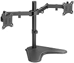 Amer Dual LED LCD Monitor Free-Standing Desk Stand for 2 Screens up to 32 inches Heavy-Duty Fully Adjustable Arms with Max VESA 100x100mm (2EZSTAND)