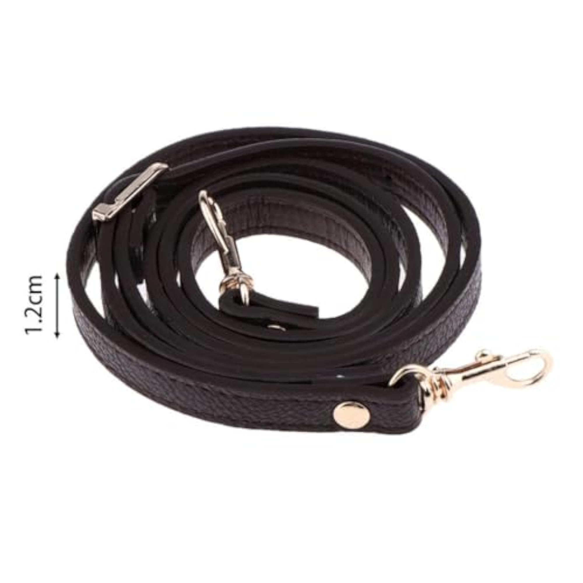 Adjustable Leather Shoulder Bag Strap Belt Replacement, Deep Brown
