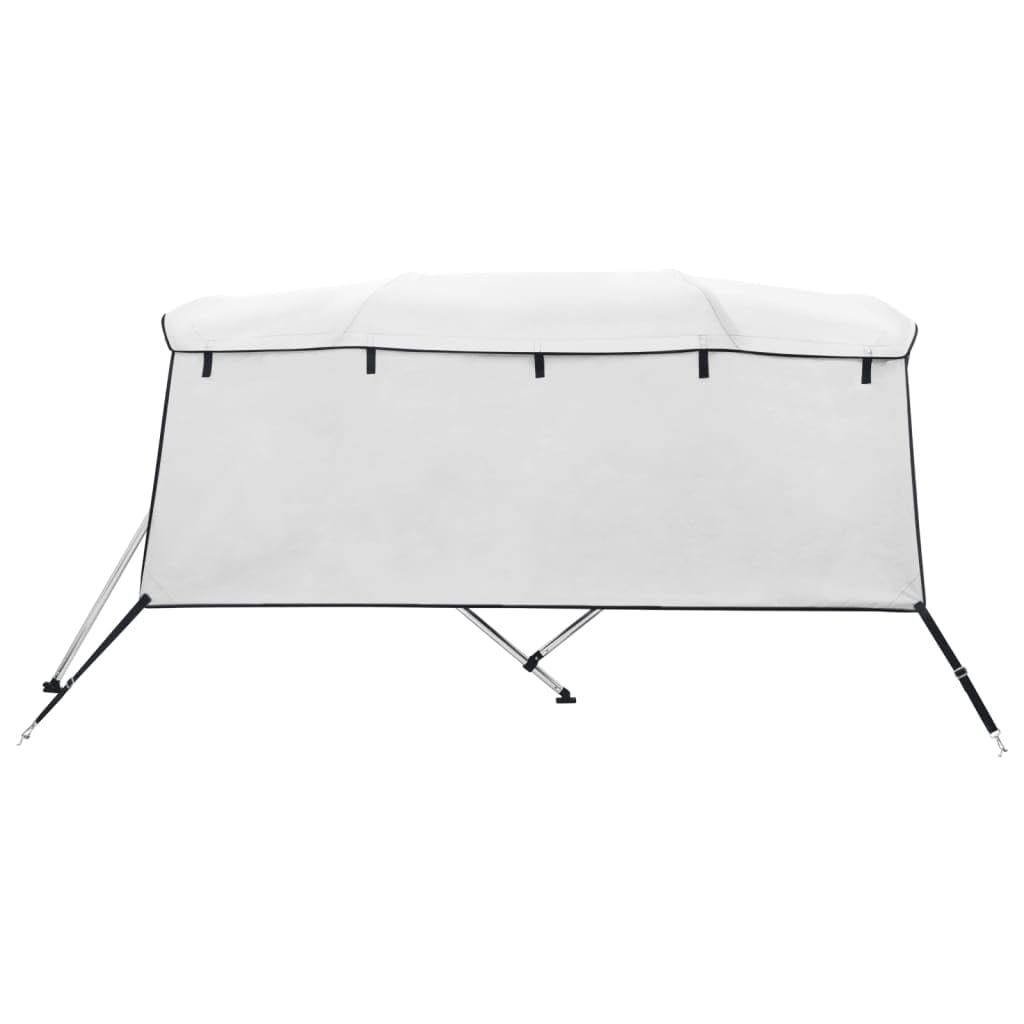 vidaXL Toit bimini à 4 arceaux parois latérales 243x(185-198)x137 cm