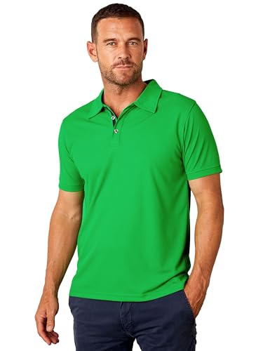 Image of FlowTech Men's Performance Polo Shirt DryMax Quick‑Dry Pinhead Texture Breathable Moisture‑Wick Odor‑Free