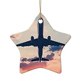 Décoration digne d'un souvenir : plus qu'une simple décoration, cette décoration souvenir de vacances en céramique avec imprimé avion, coucher de soleil et ciel sert également de pièce souvenir. Sa construction en céramique durable garantit qu'il peut être chéri pendant des années, ce qui en fait un ajout significatif à votre collection de vacances.