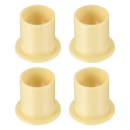 QUARKZMAN 4Pcs Manchon À Bride, Bague En Plastique Alésage 14mm x Diamètre Extérieur 16mm x Longueur 20mm Bague En POM, Noir