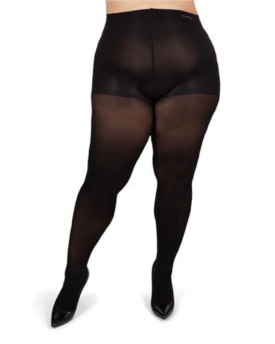 Image of MeMoi Plus Size Curvy Control Top Tights, Comfortable and Lightweight Tummy Control Tights - Sizes 1X-7X