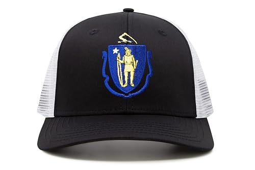 Image of International Tie State Hat for Men and Women, Adjustable Snapback Trucker Baseball Cap with Embroidered Patch
