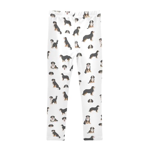 ALAZA Bernese Mountain Dog Girls' Leggings Ankle Length Toddler Kids Basic Full Length Tights Yoga Pants2