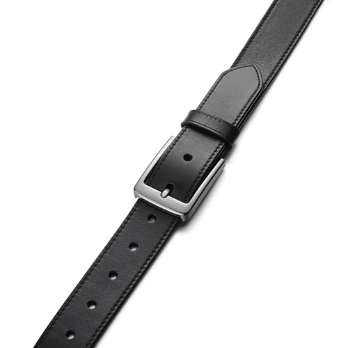 Image of MILORDE Men's Genuine Leather Dress Belt, Handmade, 100% Cow Leather, Fashion & Classic Designs for Work Business and Casual