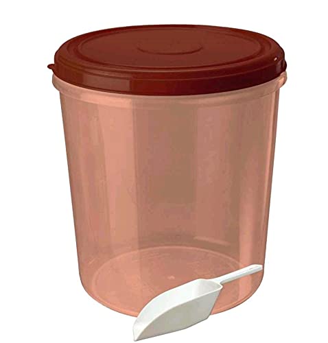 AIR O MATIC Kitchen Storage Container Brown Color With Free Scoop (10 Ltr)