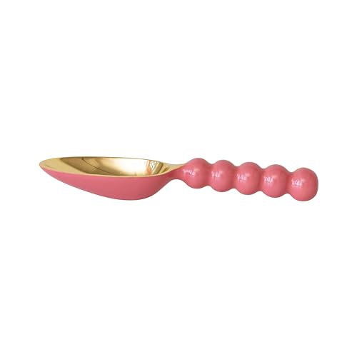 Creative Co-Op, Pink Enameled Aluminum Kitchen Scoop, Gold, Medium