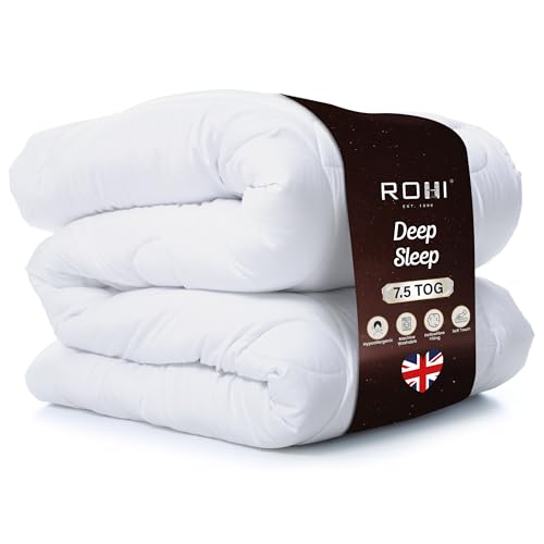 Rohi Deep Sleep Microfibre 7.5 Tog King Size Duvet - Soft Like Down Duvet for Warmer Summer Months Cooler Quilt for Night Sweats – Anti Allergy Lightweight Duvet King - (225cm x 220cm)