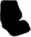 ProCar by Scat 80-1050-71L Black Vinyl Sides, Black Velour Insert Racing Rally Low Back Recliner Left Seat
