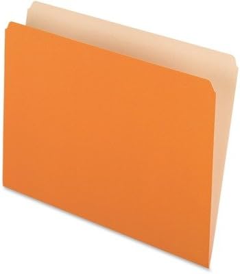 (3 Pack Value Bundle) PFX152ORA Two-Tone File Folders, Straight Top Tab, Letter, Orange/Light Orange, 100/Box