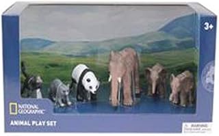 Wenno USA National Geographic Elephants Panda Monkey ? Figurines, 6 Pieces
