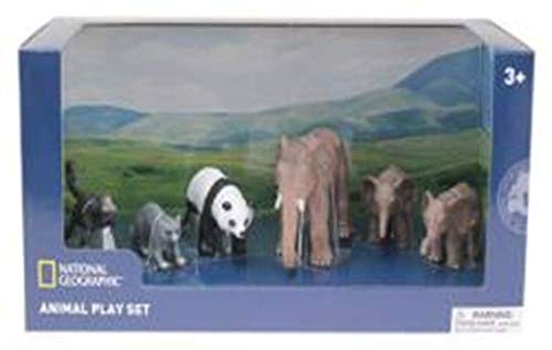 Wenno USA National Geographic Elephants Panda Monkey ? Figurines, 6 Pieces by National Geographic - Used condition - US$18.35